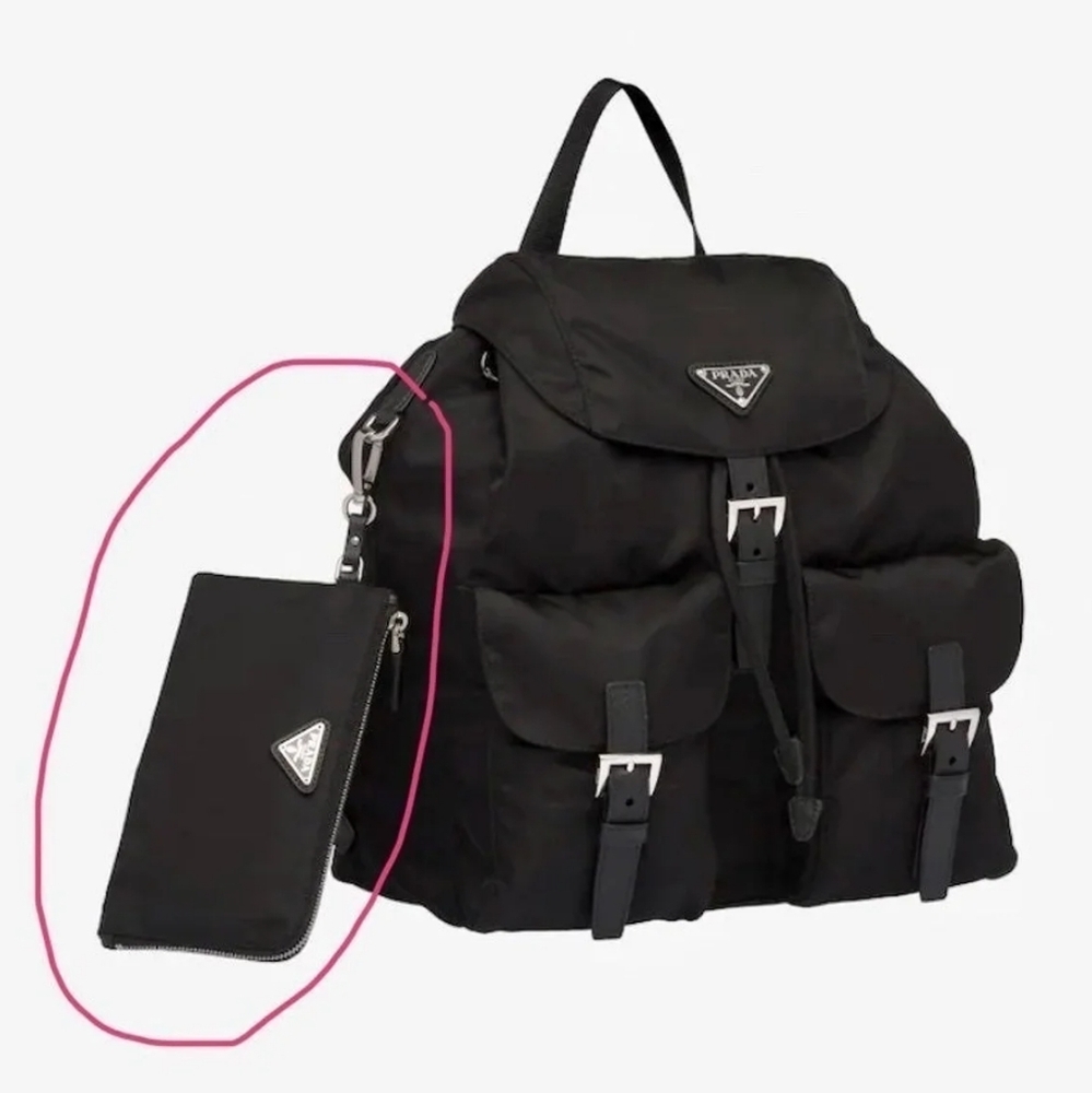 Prada Re-Nylon Flat Zippered Pouch